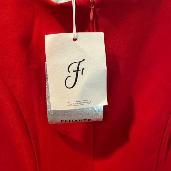 Fehaute Cocktail Sleeveless Midi Dress, 6, NWT, Red - Picture 5 of 9